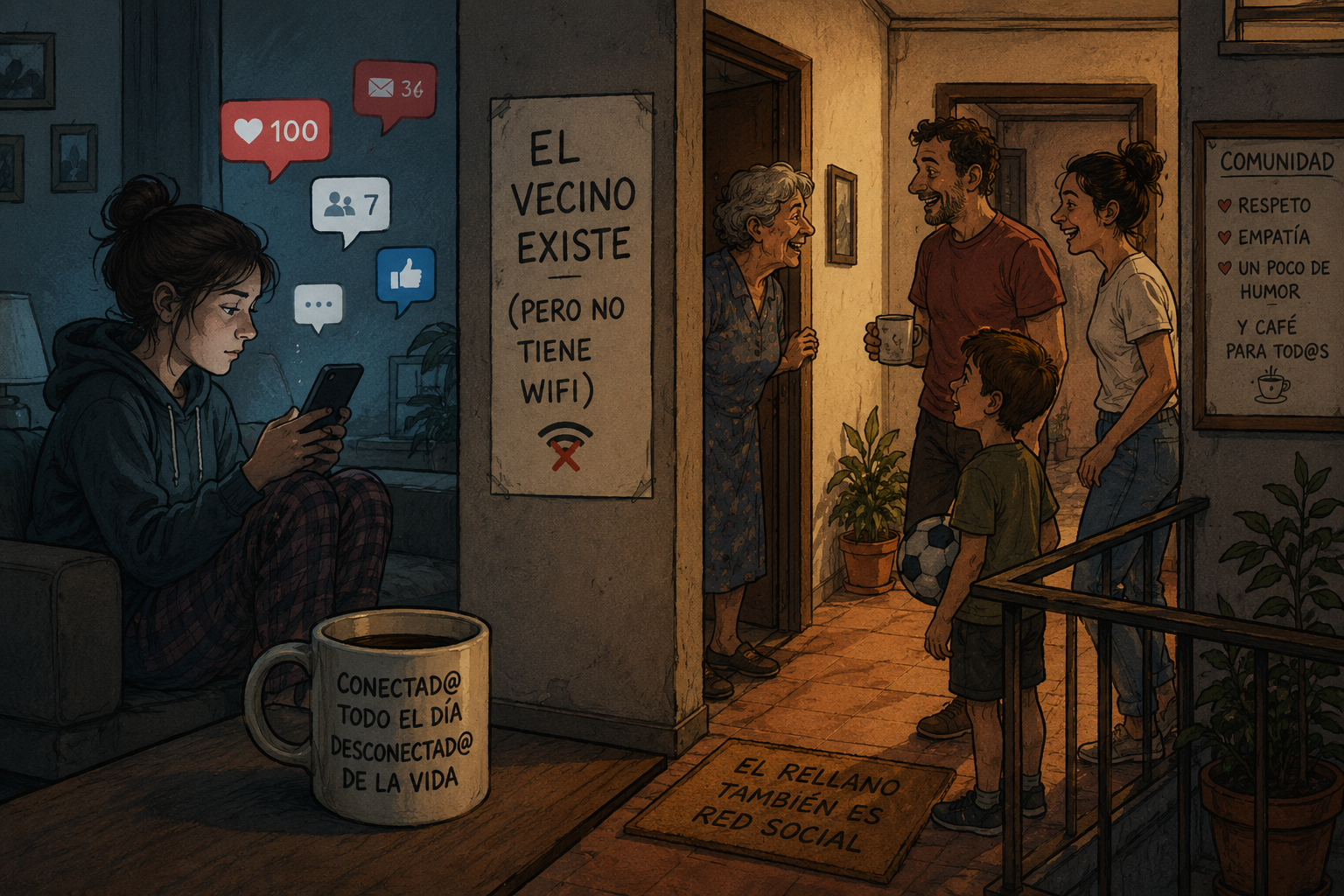 ¿Y si el vecino tenía razón? La sociedad más conectada… y más sola
